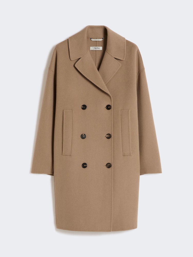 Wool broadcloth midi coat - HAZELNUT BROWN - Max Mara