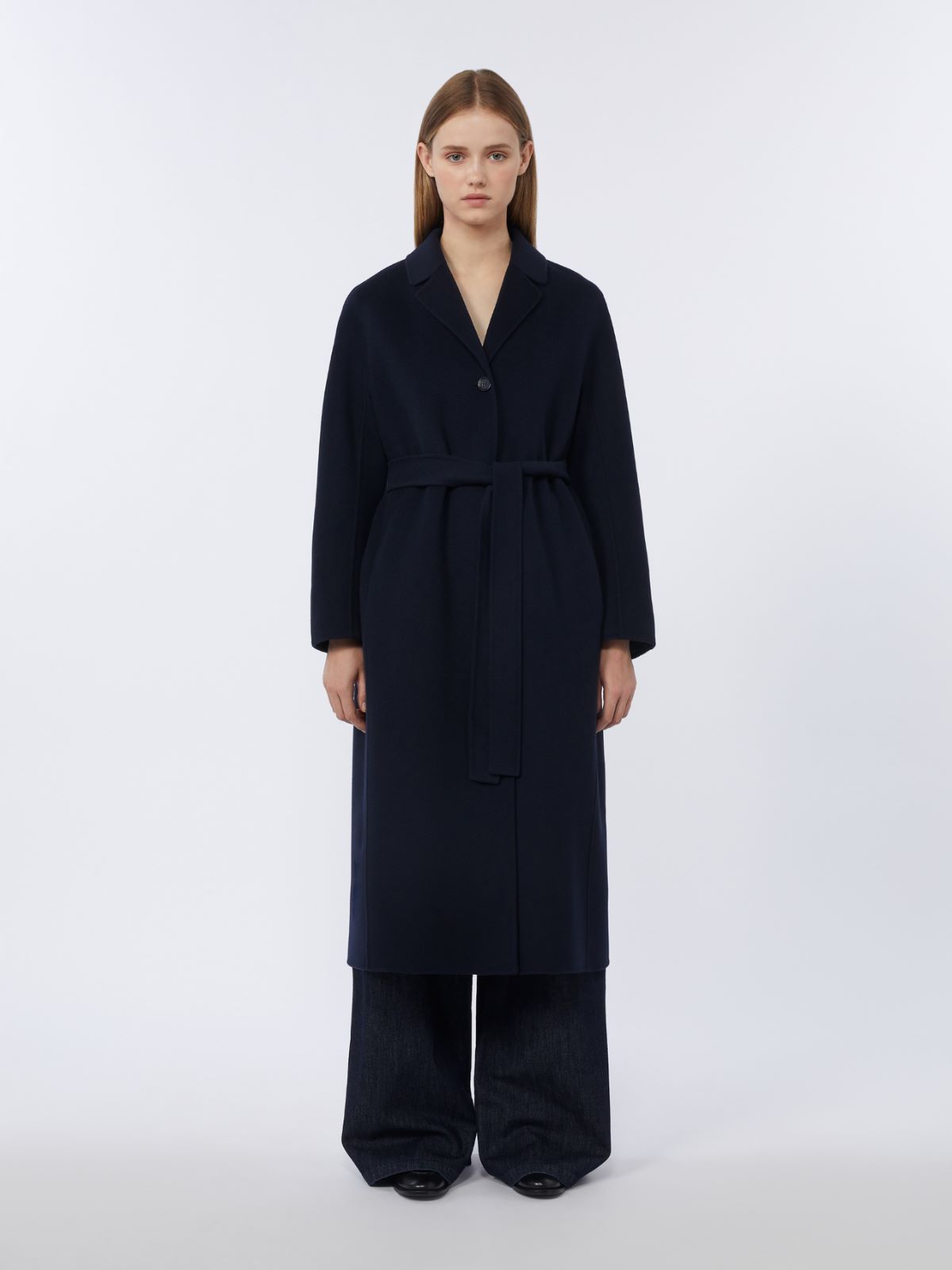 Flared wool coat - MIDNIGHTBLUE - Max Mara - 4