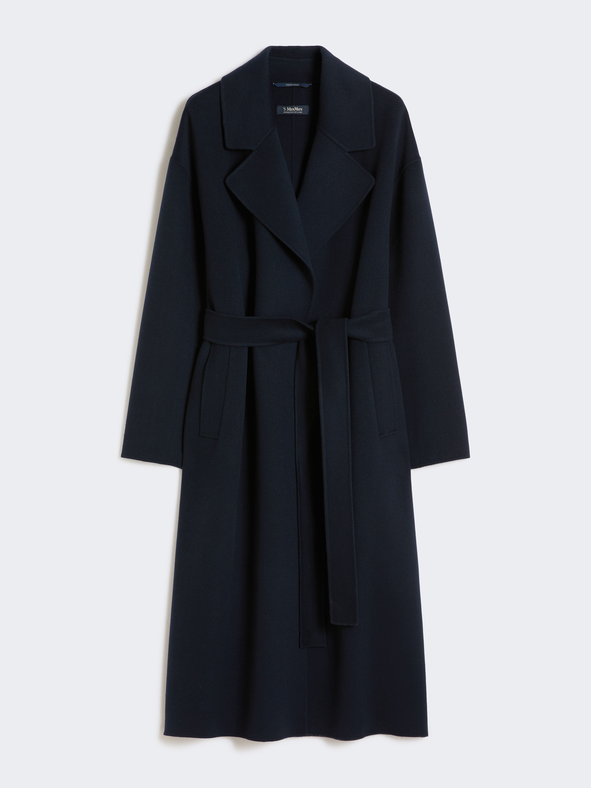 Long wool broadcloth coat - MIDNIGHTBLUE - Max Mara - 4
