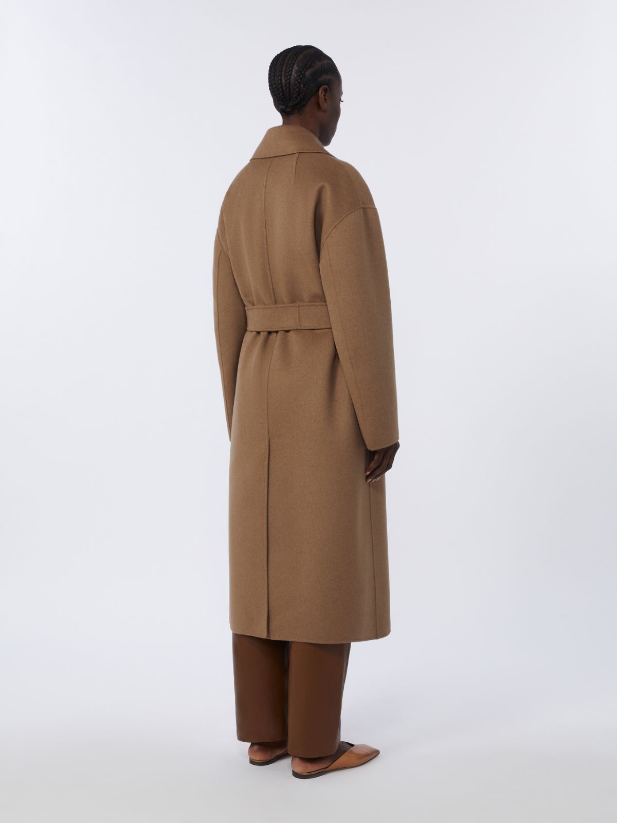 Long wool broadcloth coat - CAMEL - Max Mara - 4