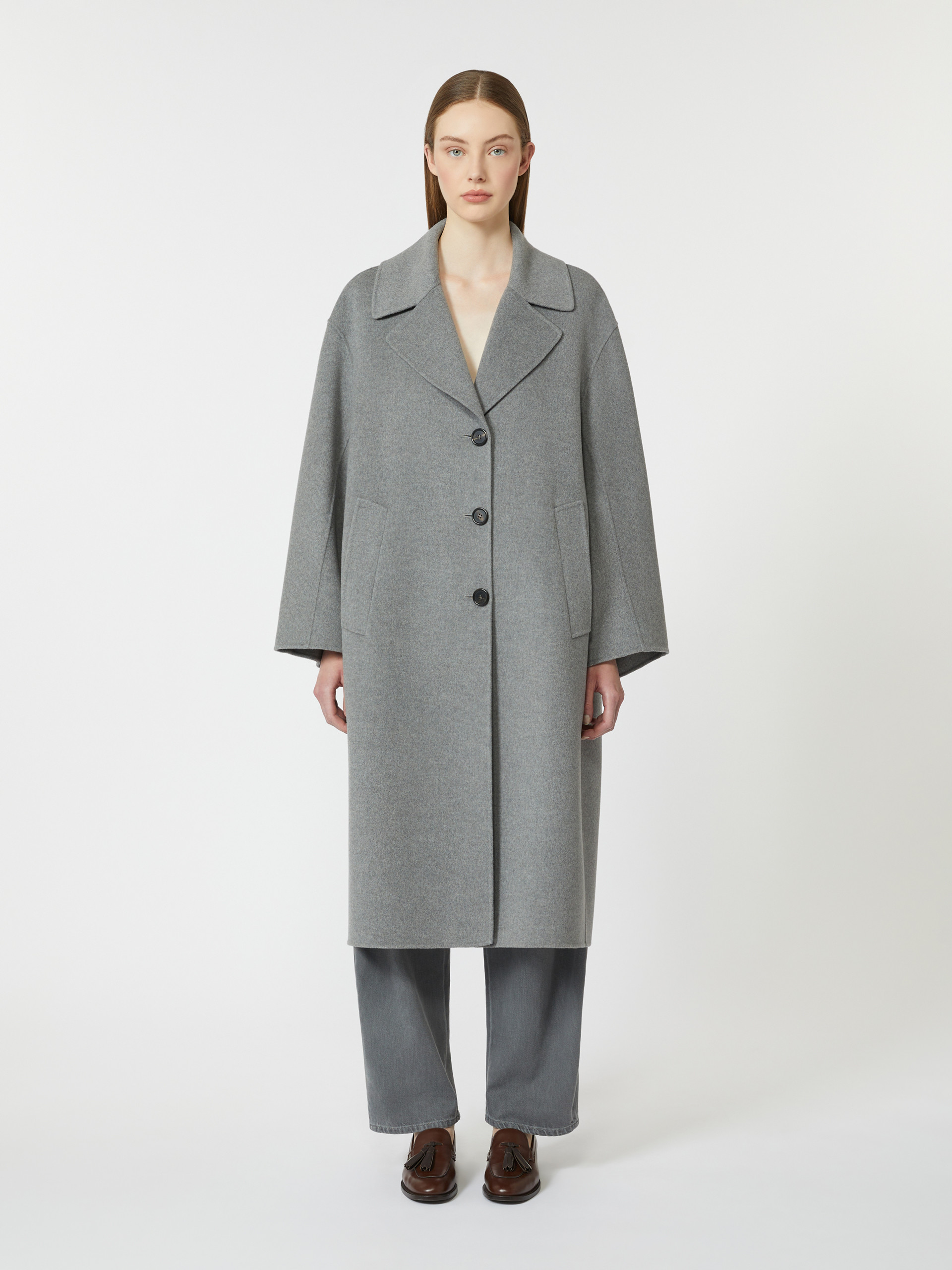 Single-breasted wool coat - MEDIUM GREY - Max Mara - 2