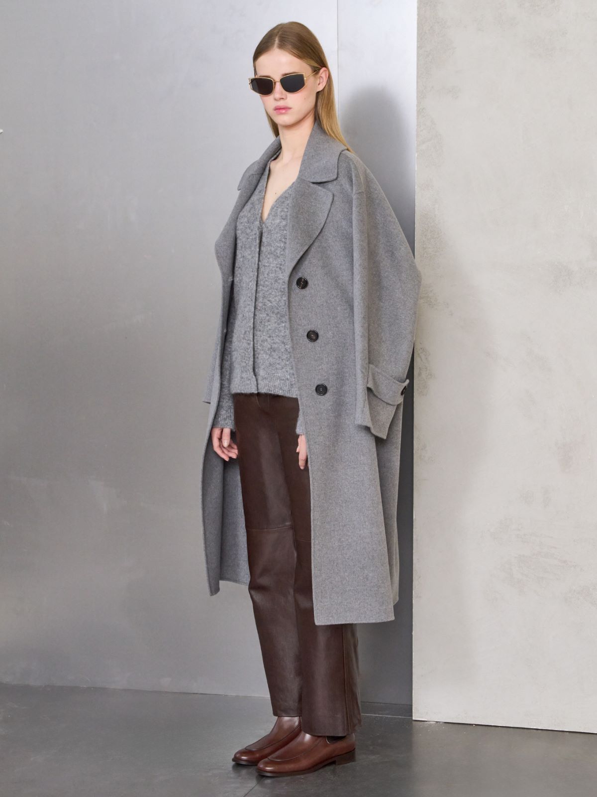 Single-breasted wool coat - MEDIUM GREY - Max Mara