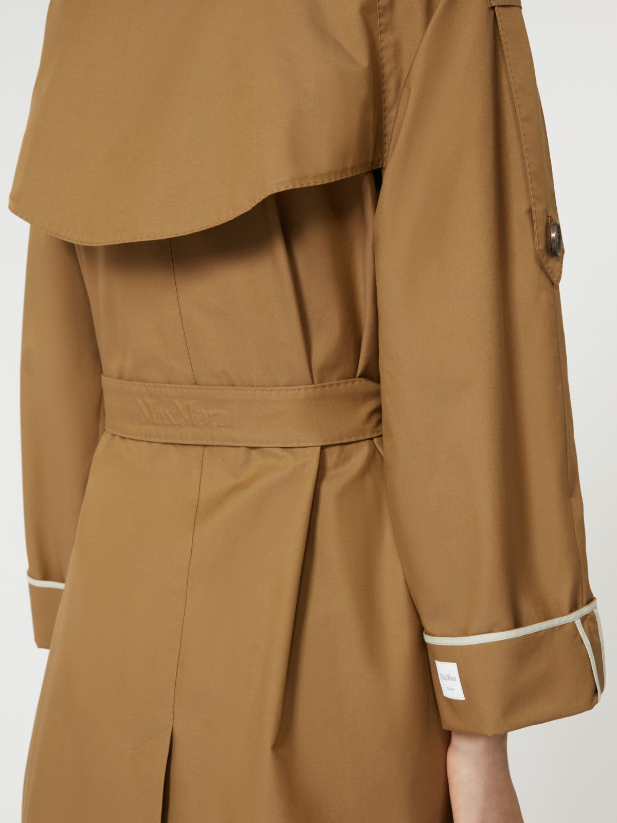 Oversized water-repellent twill trench coat - BROWN - Max Mara - 5