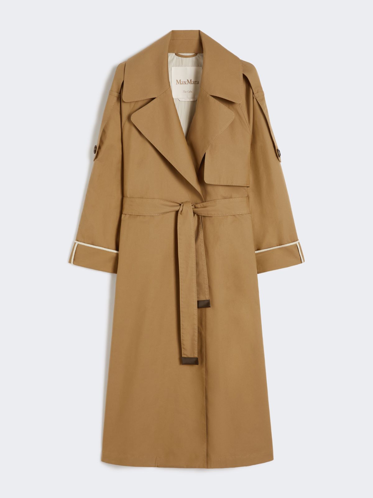 Oversized water-repellent twill trench coat - BROWN - Max Mara - 5