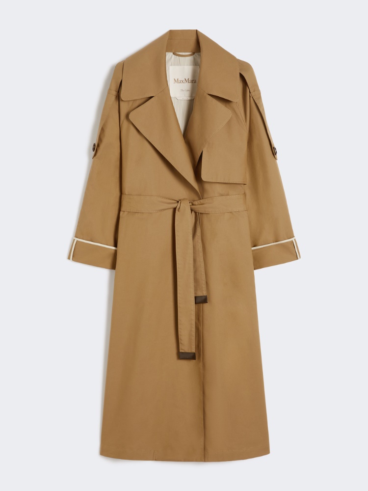 Oversized water-repellent twill trench coat - BROWN - Max Mara