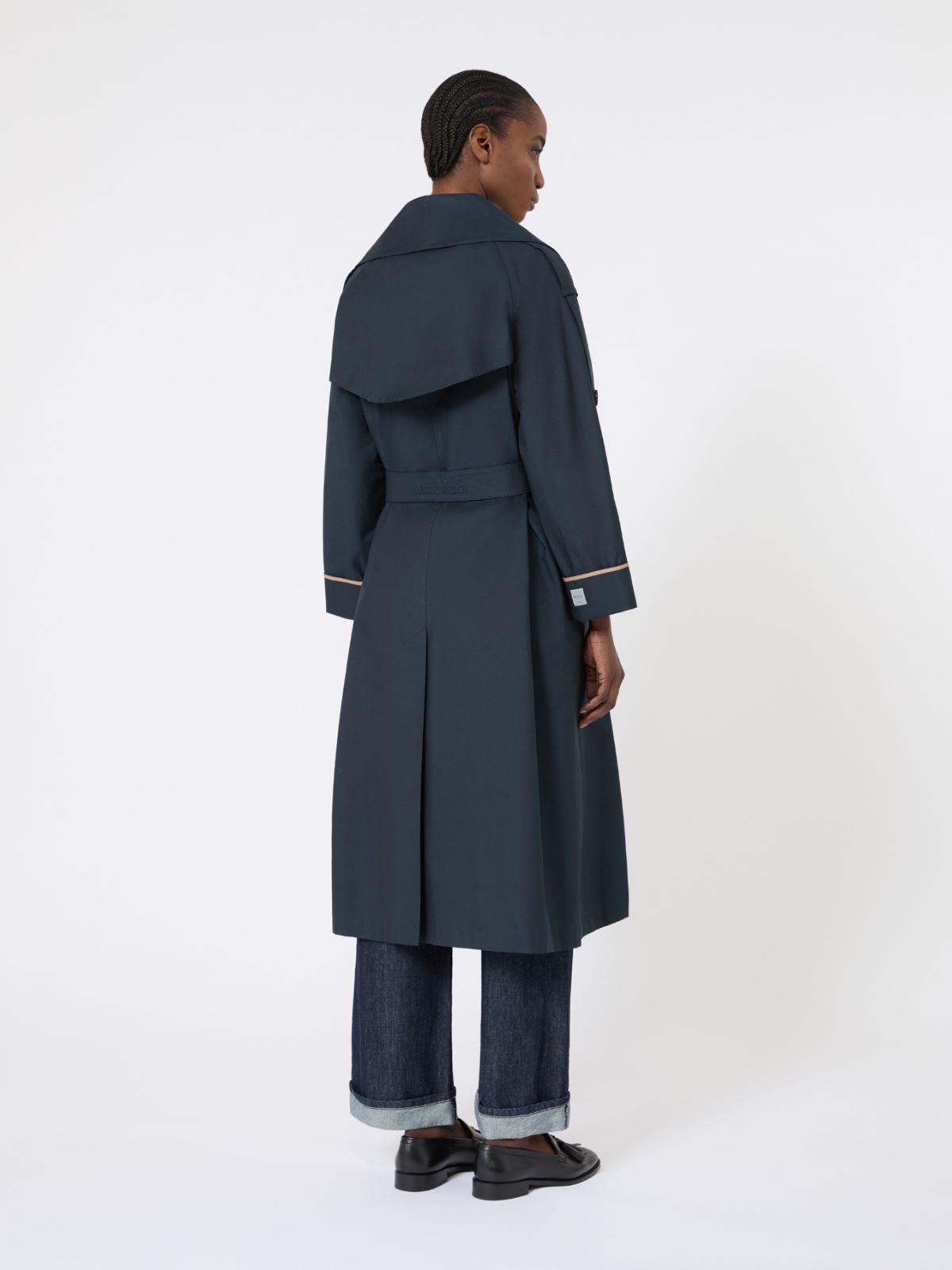 Oversized water-repellent twill trench coat - ULTRAMARINE - Max Mara - 6