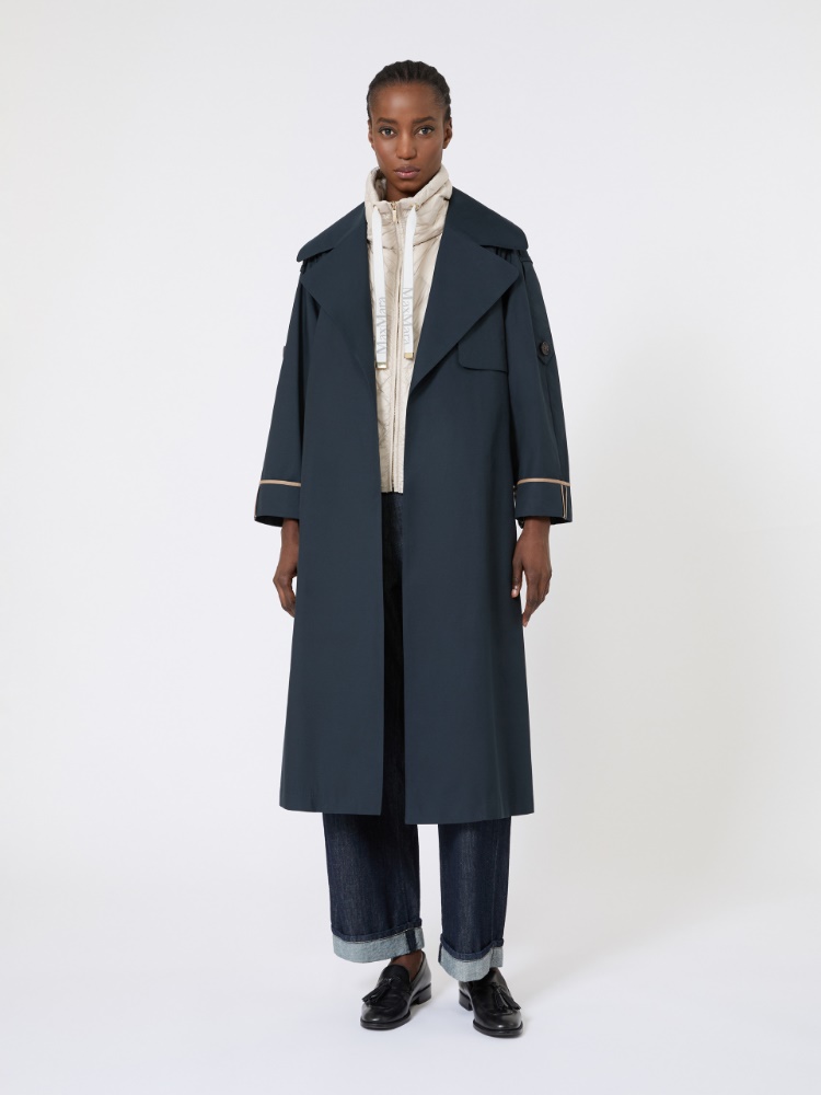 Oversized water-repellent twill trench coat - ULTRAMARINE - Max Mara