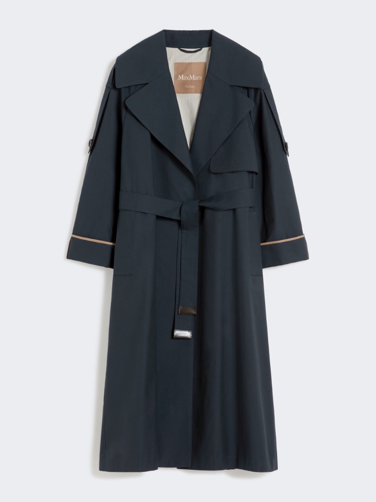 Oversized water-repellent twill trench coat - ULTRAMARINE - Max Mara