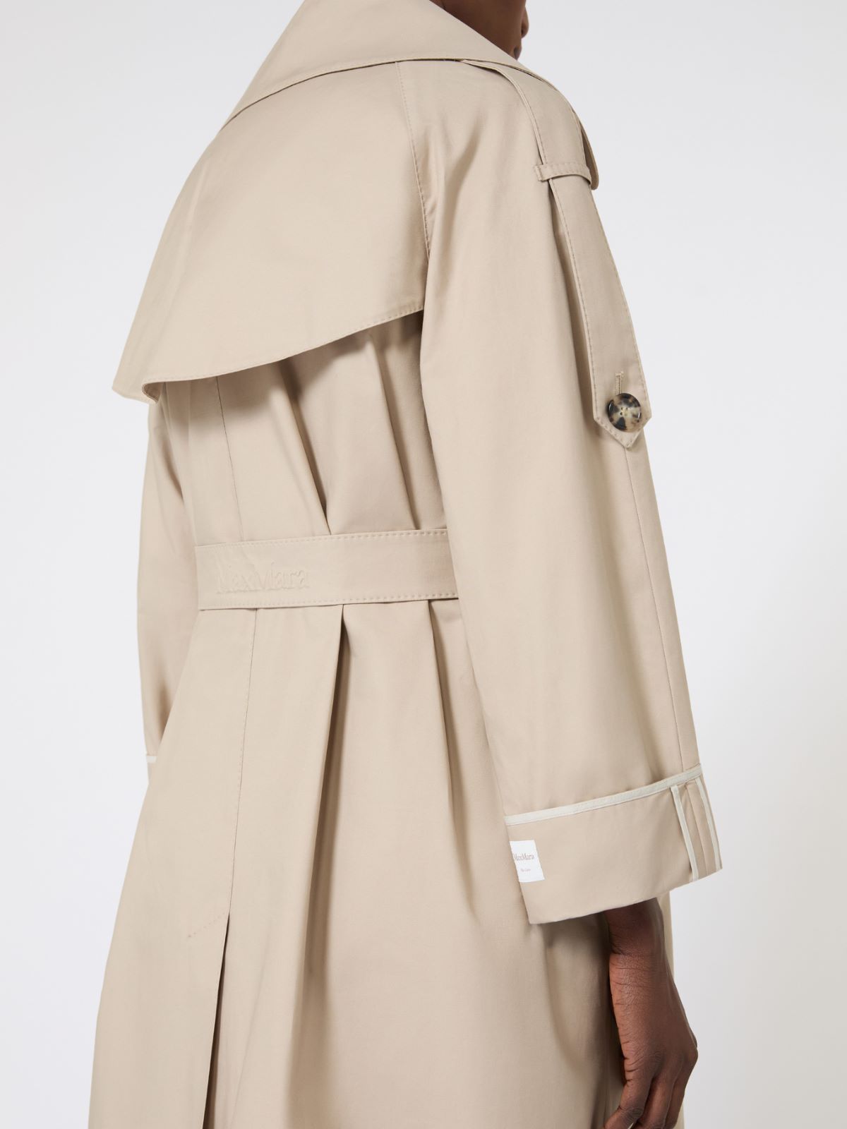 Oversized water-repellent twill trench coat - SAND - Max Mara - 6