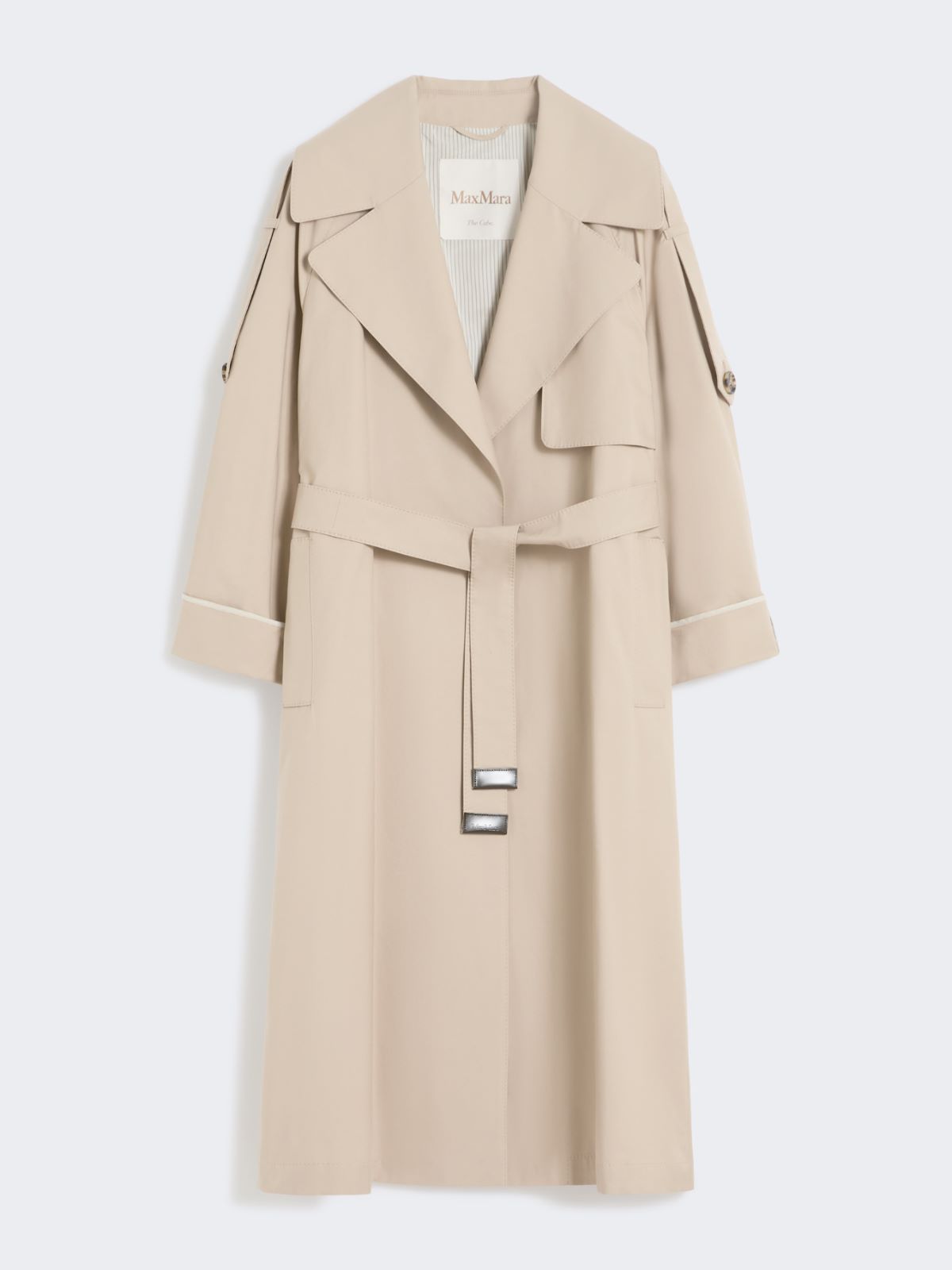 Oversized water-repellent twill trench coat - SAND - Max Mara - 10