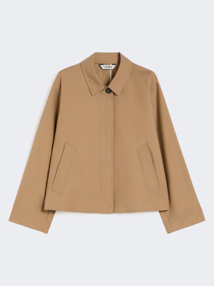 Short water-repellent twill trench coat - CAMEL - Max Mara