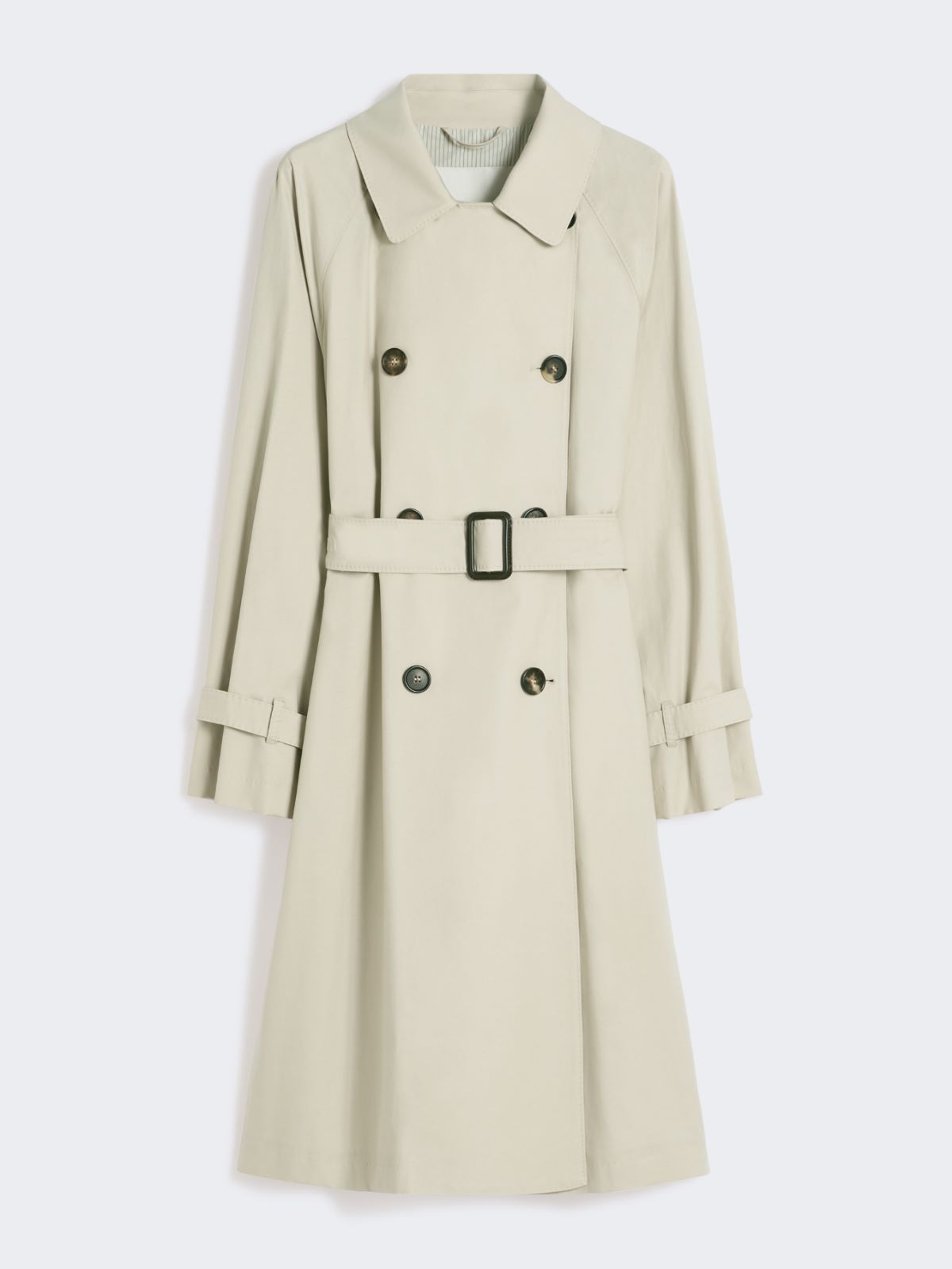 Double-breasted water-repellent twill trench coat - NATURAL - Max Mara - 10