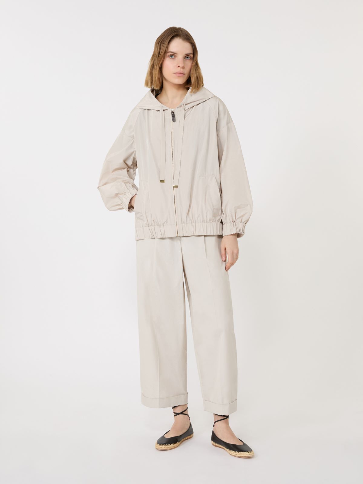 Short water-repellent taffeta jacket - SAND - Max Mara
