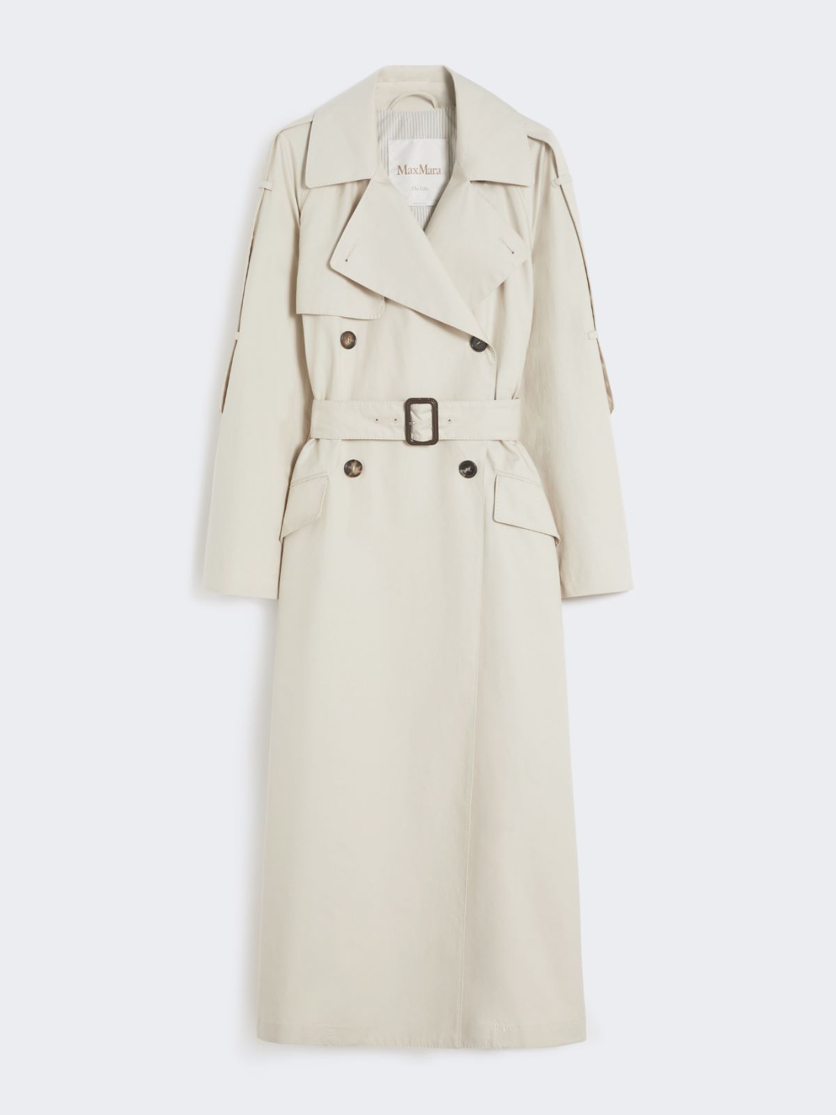 Wide water-repellent twill trench coat - NATURAL - Max Mara - 9