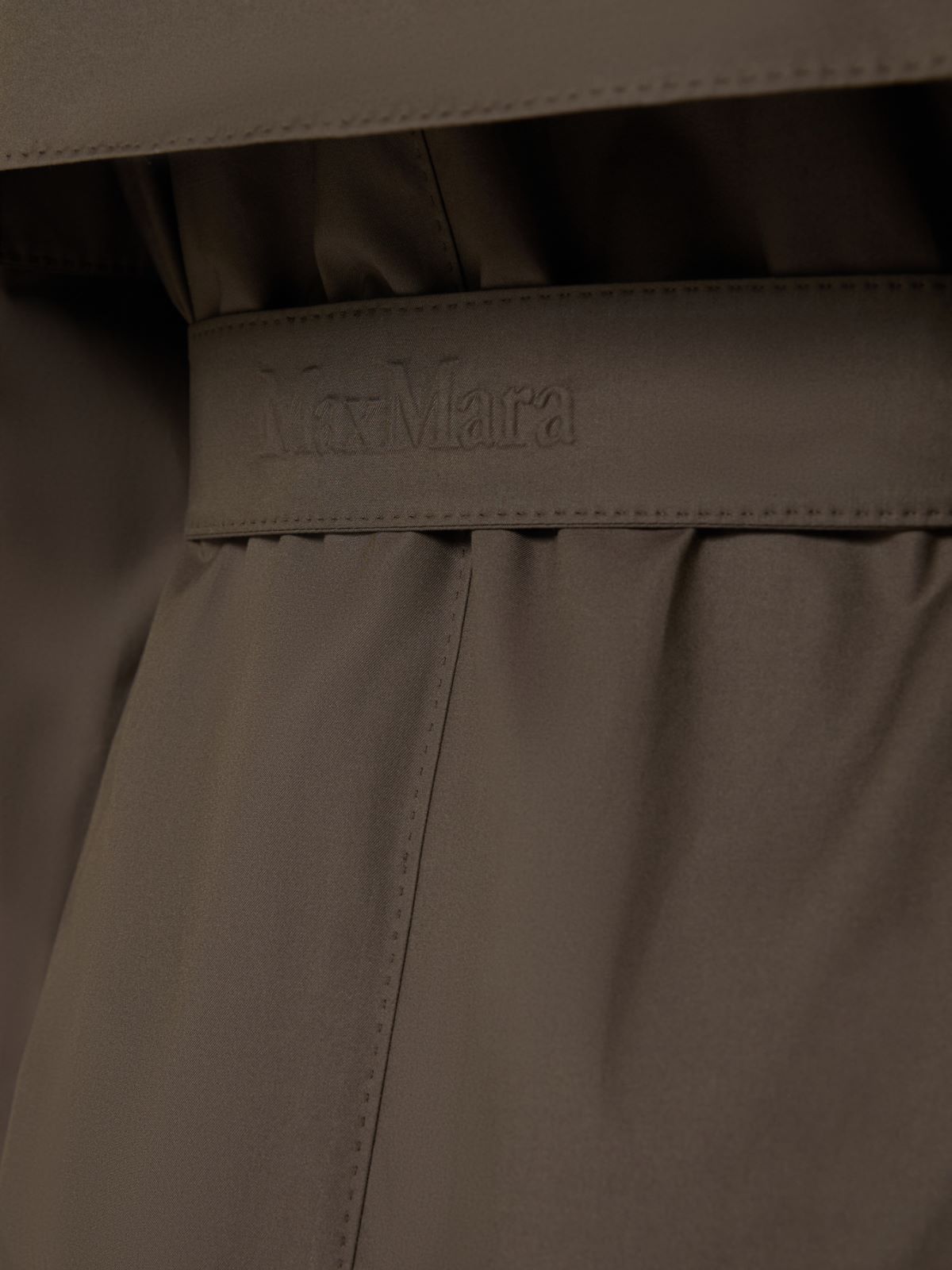 Wide water-repellent twill trench coat - GREEN - Max Mara - 11