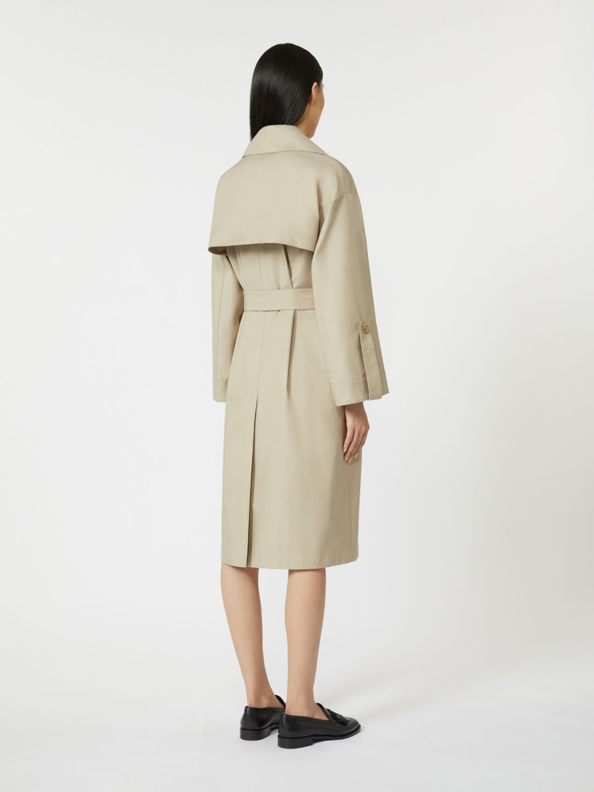 Belted water-repellent twill trench coat - SAND - Max Mara - 6