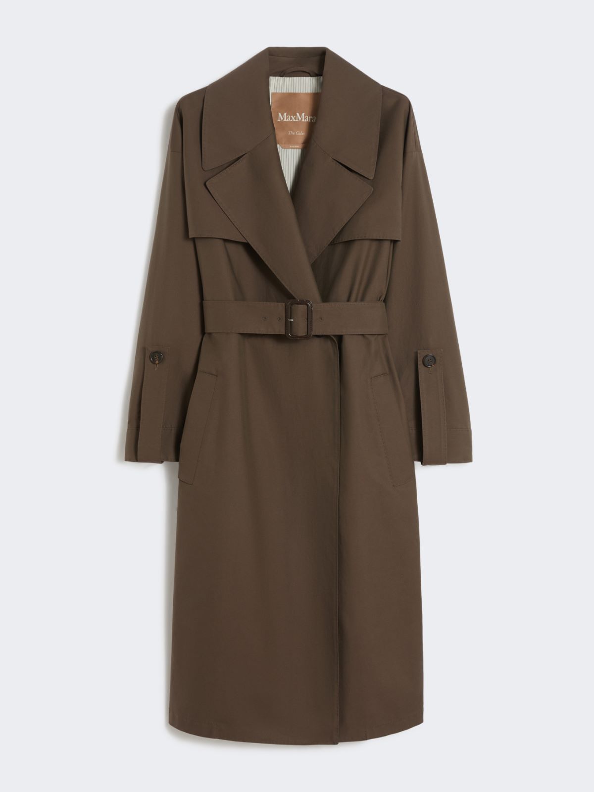 Belted water-repellent twill trench coat - CHOCOLATE - Max Mara - 10
