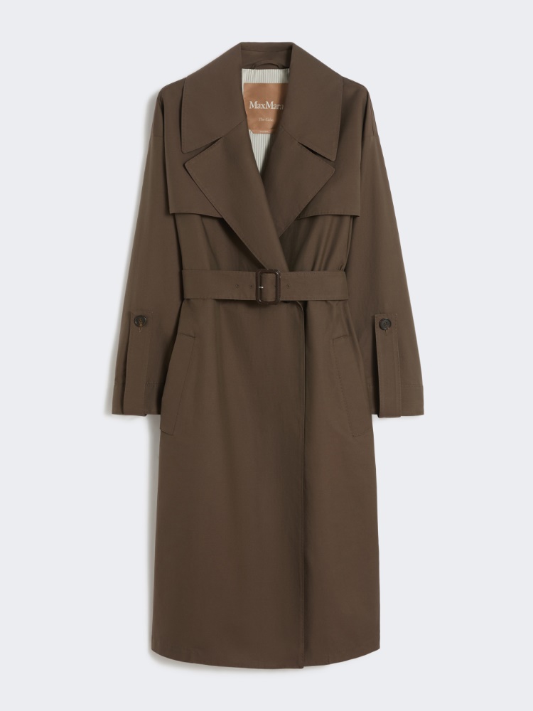 Belted water-repellent twill trench coat - CHOCOLATE - Max Mara