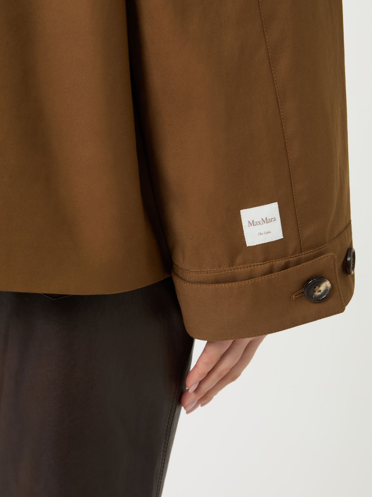 Water-repellent twill jacket - TOBACCO - Max Mara - 5