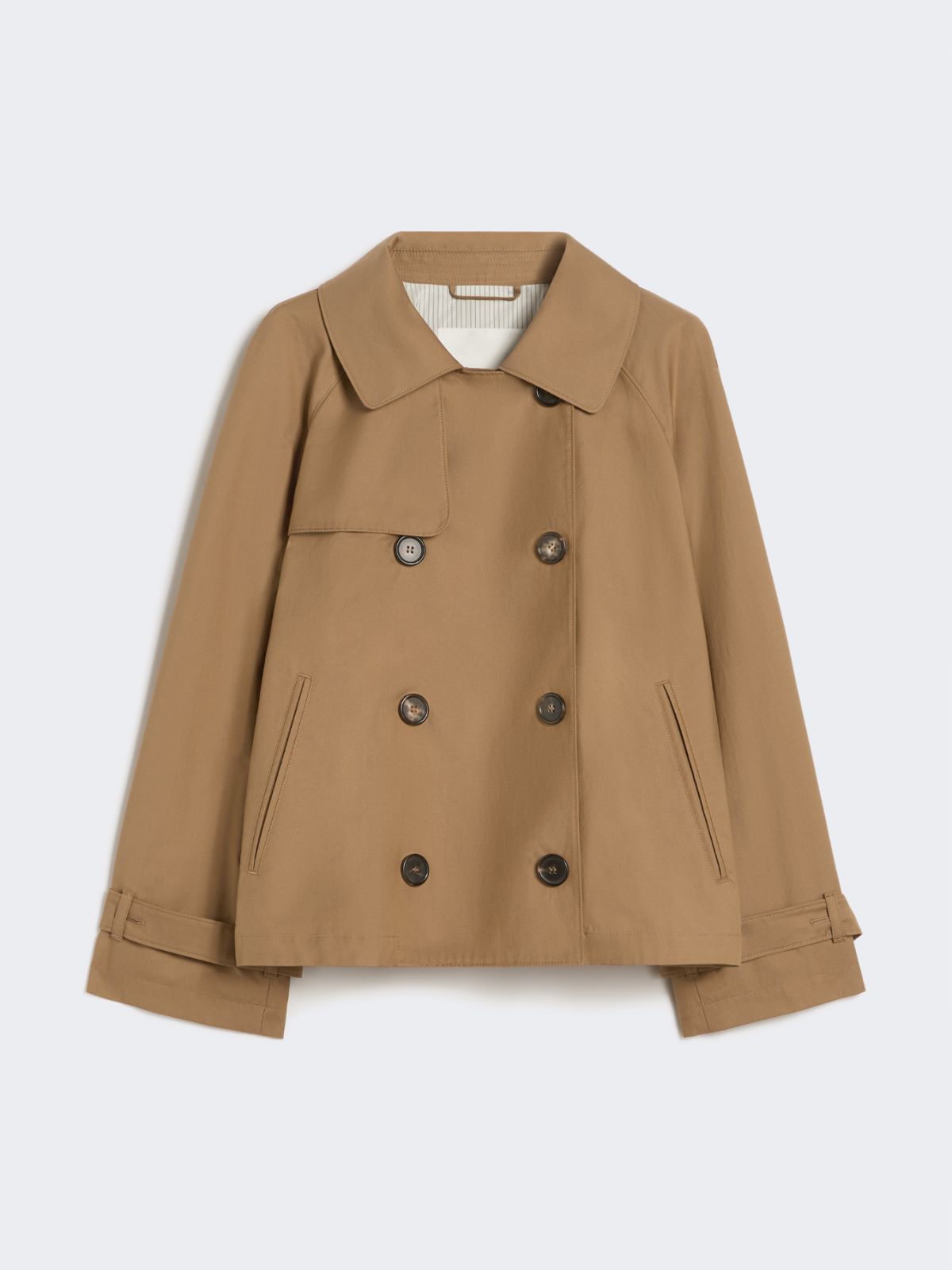 Short water-repellent twill trench coat - BROWN - Max Mara - 5