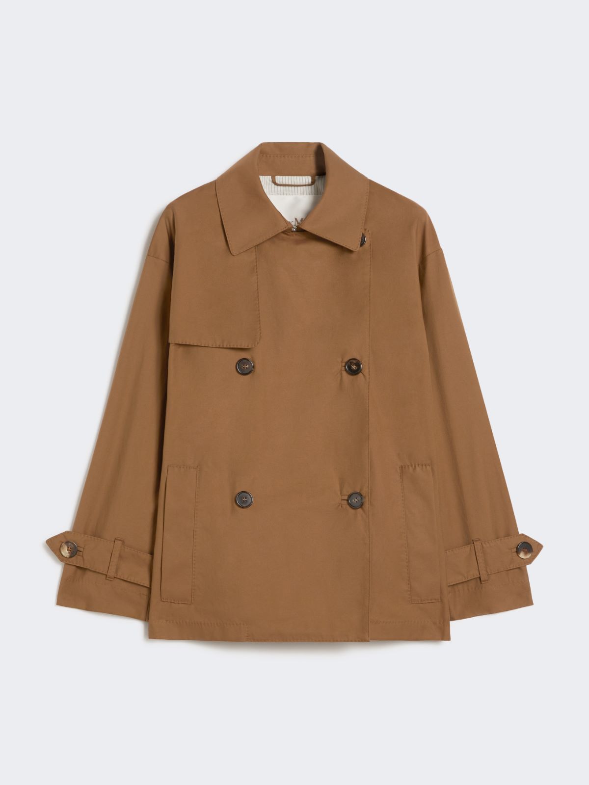 Doppelreihiger Trenchcoat aus wasserabweisender Baumwolle - TABACK - Max Mara - 9