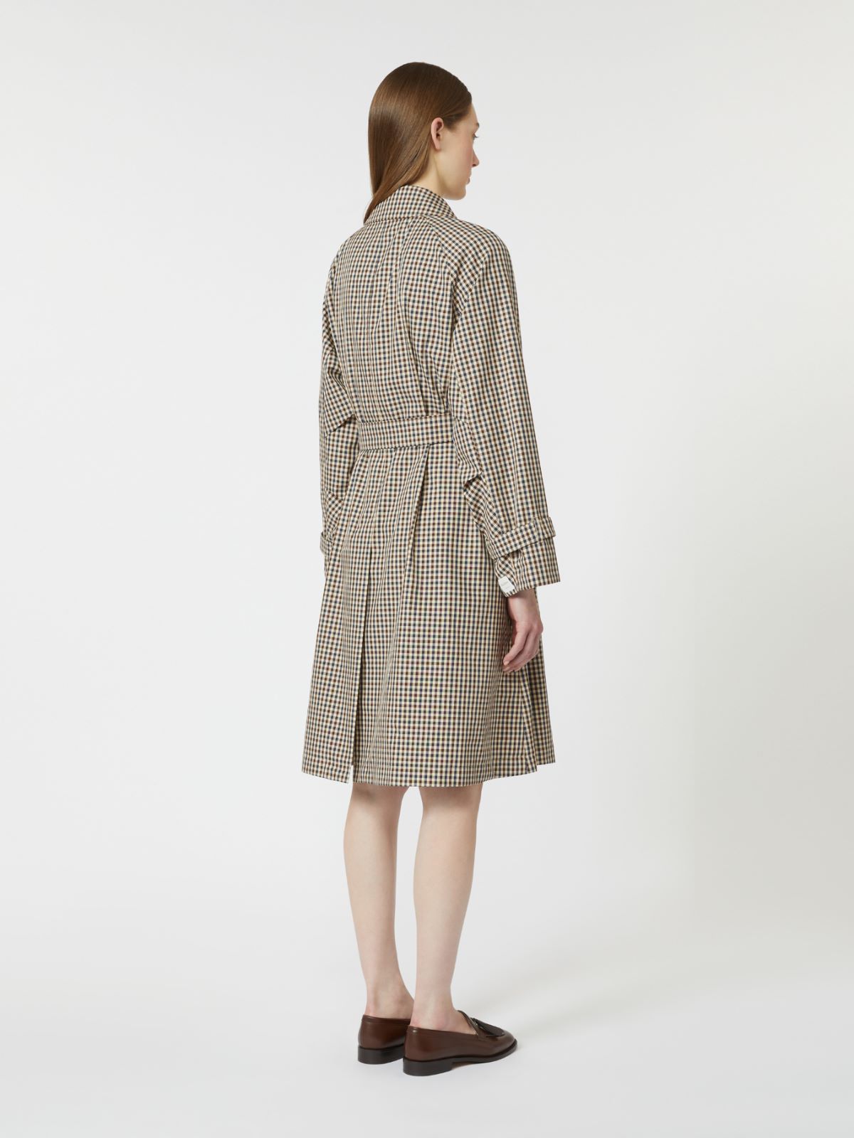 Patterned water-repellent twill trench coat - COFFEE - Max Mara - 6