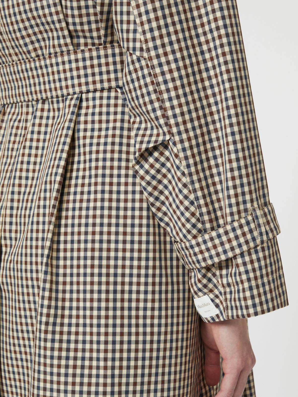 Patterned water-repellent twill trench coat - COFFEE - Max Mara - 6