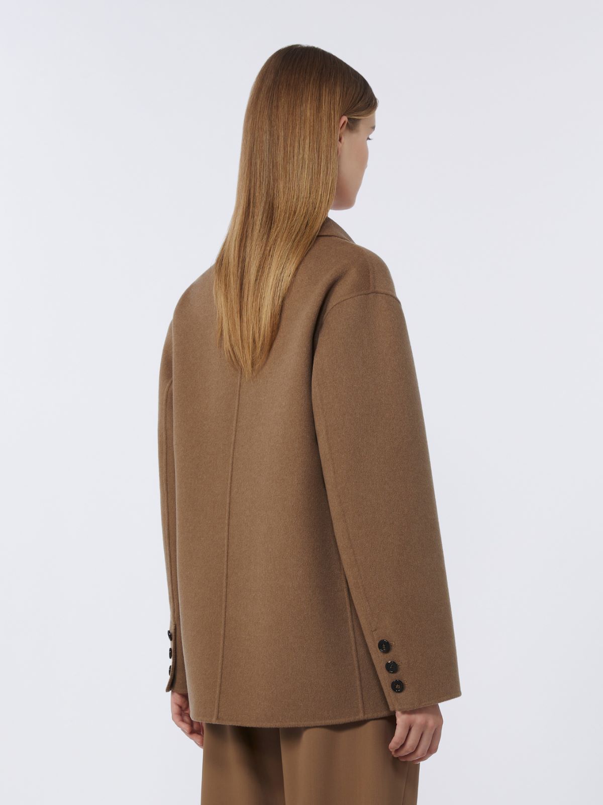 Single-breasted double-faced wool jacket - CAMEL - Max Mara - 4