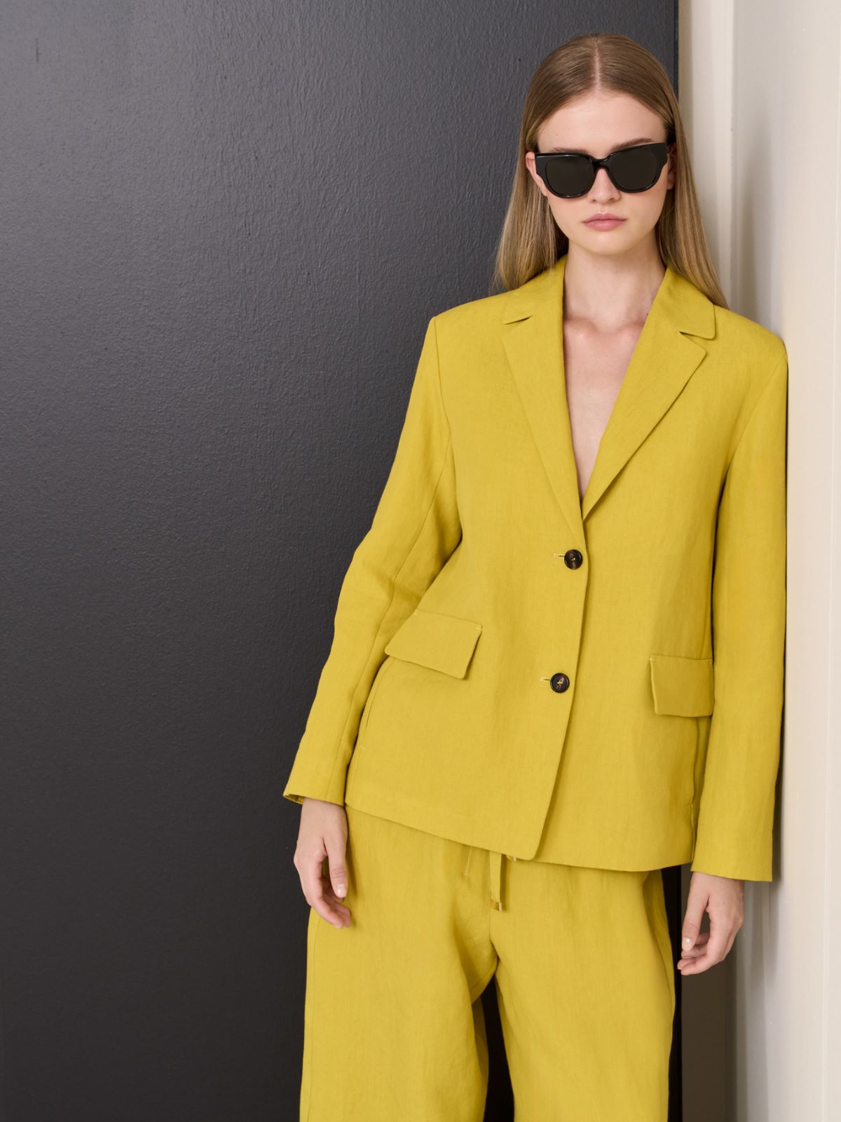 Giacca in tela di puro lino + LIMONE - Max Mara
