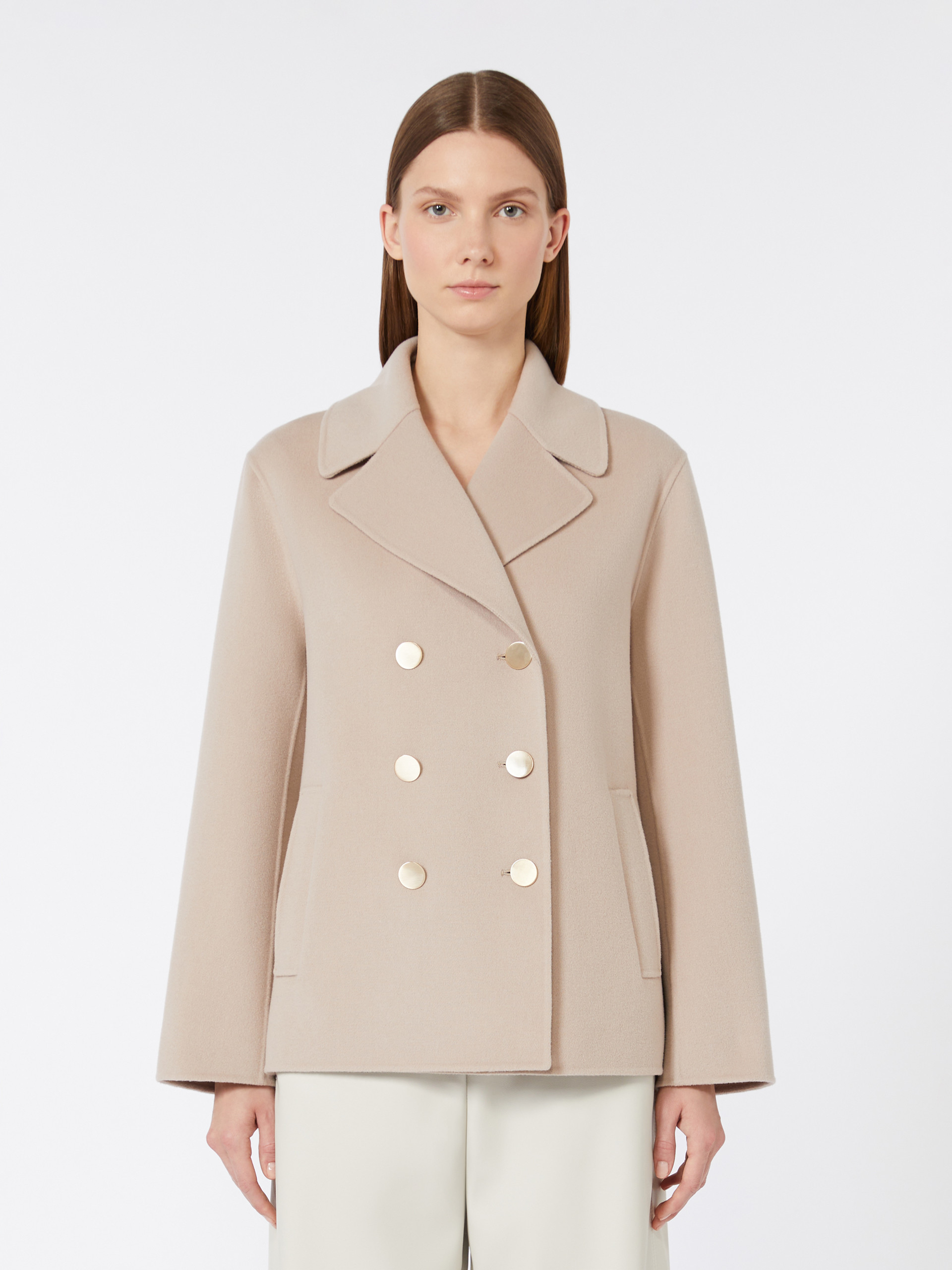 Wool broadcloth jacket - BEIGE PINK - Max Mara - 2