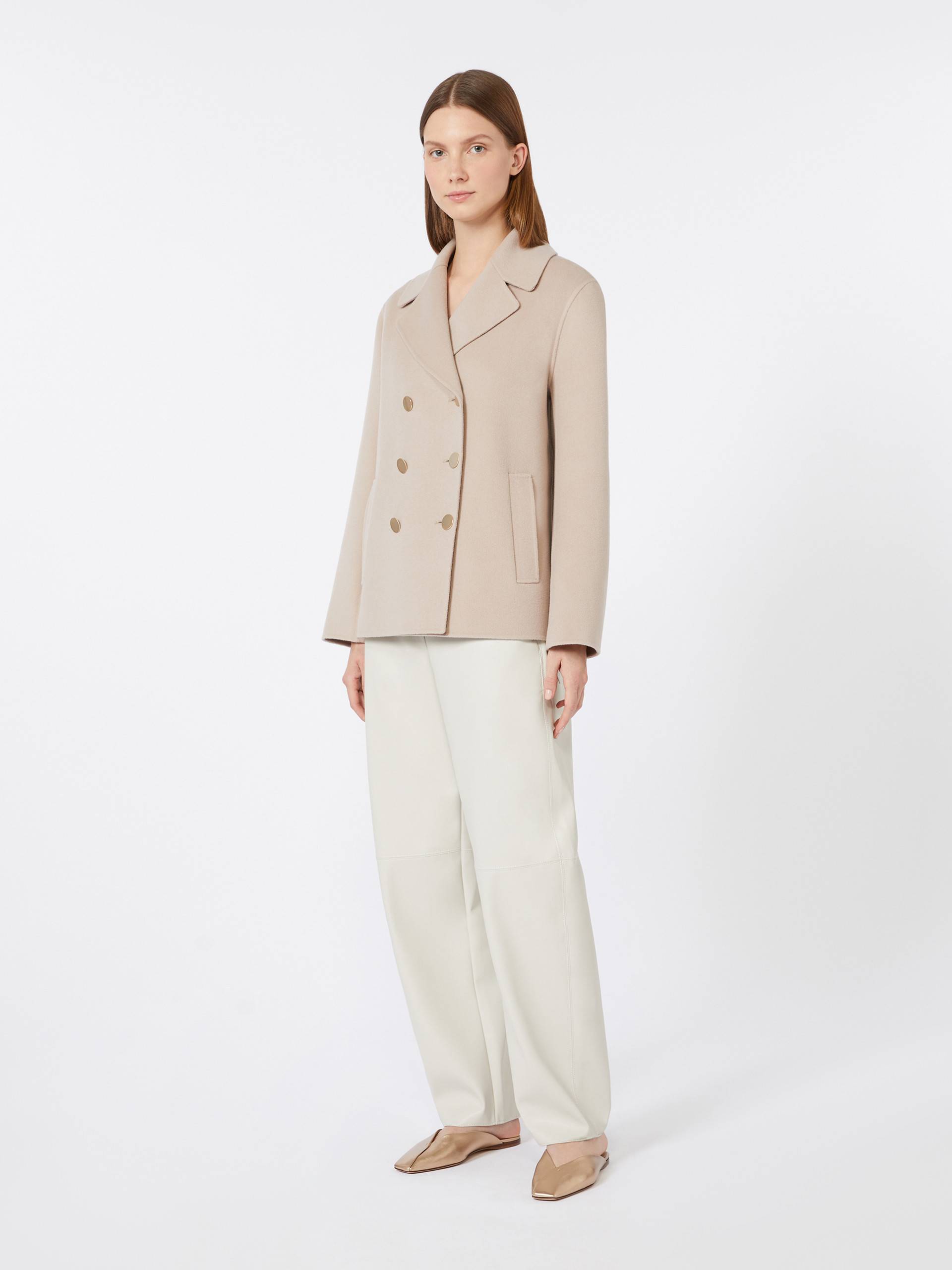 Wool broadcloth jacket - BEIGE PINK - Max Mara