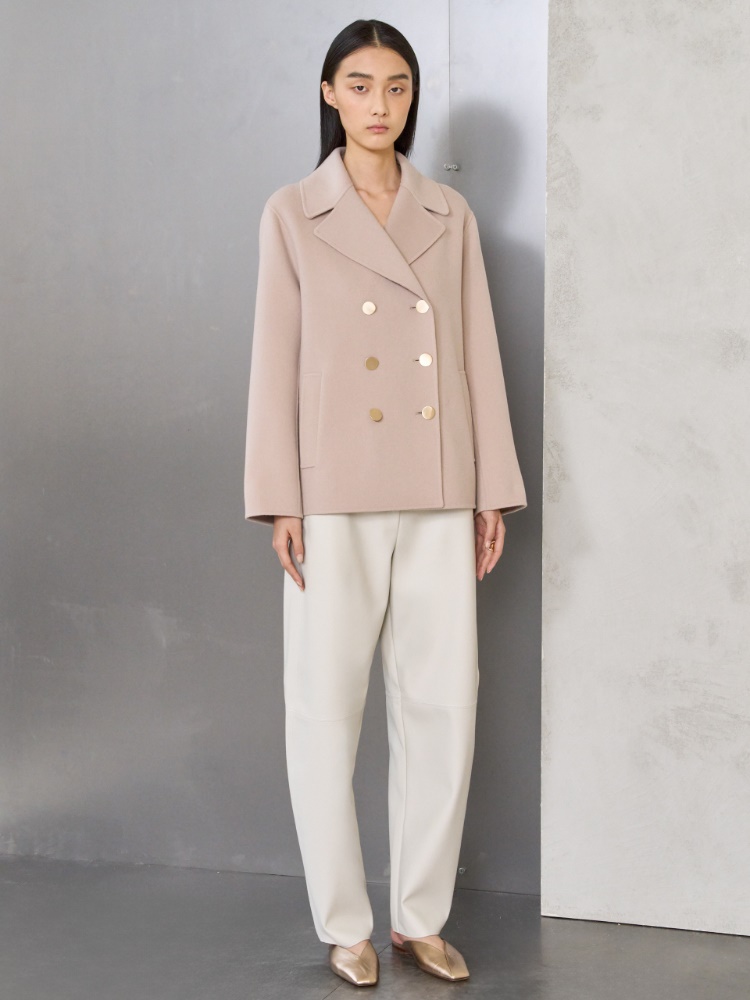 Wool broadcloth jacket + BEIGE PINK - Max Mara