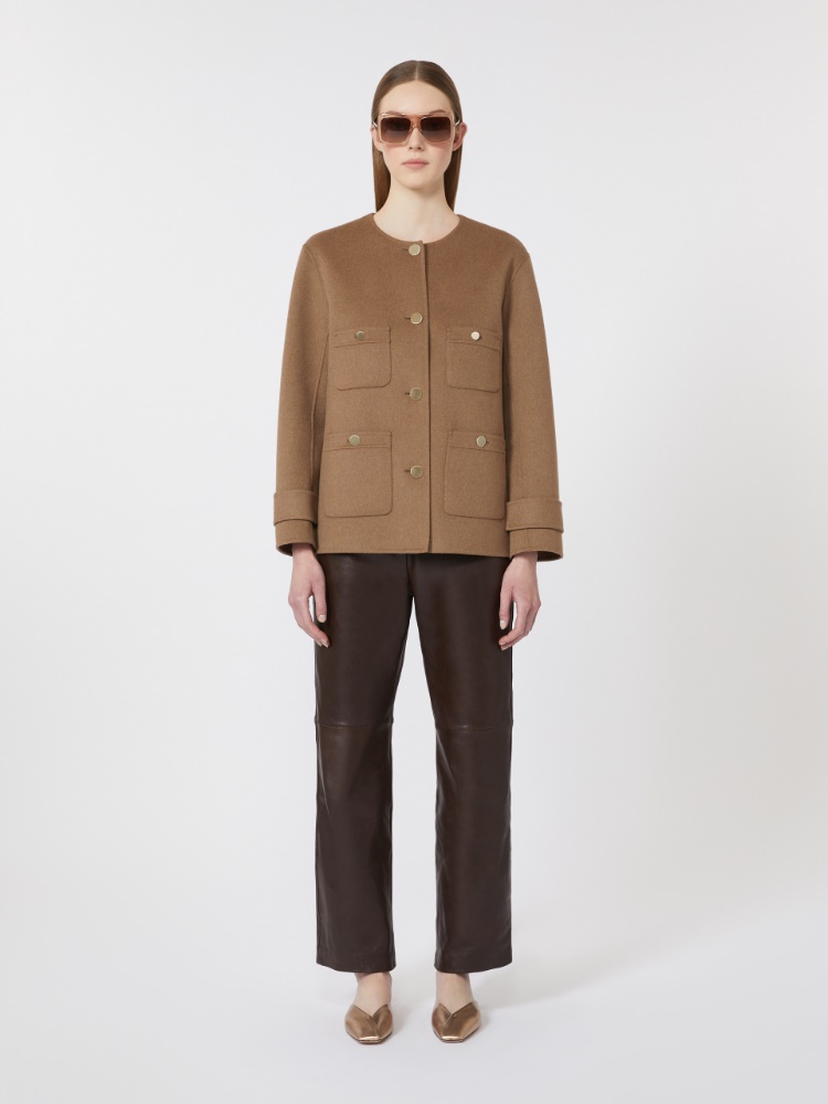 Veste courte en drap de laine - POIL DE CHAMEAU - Max Mara