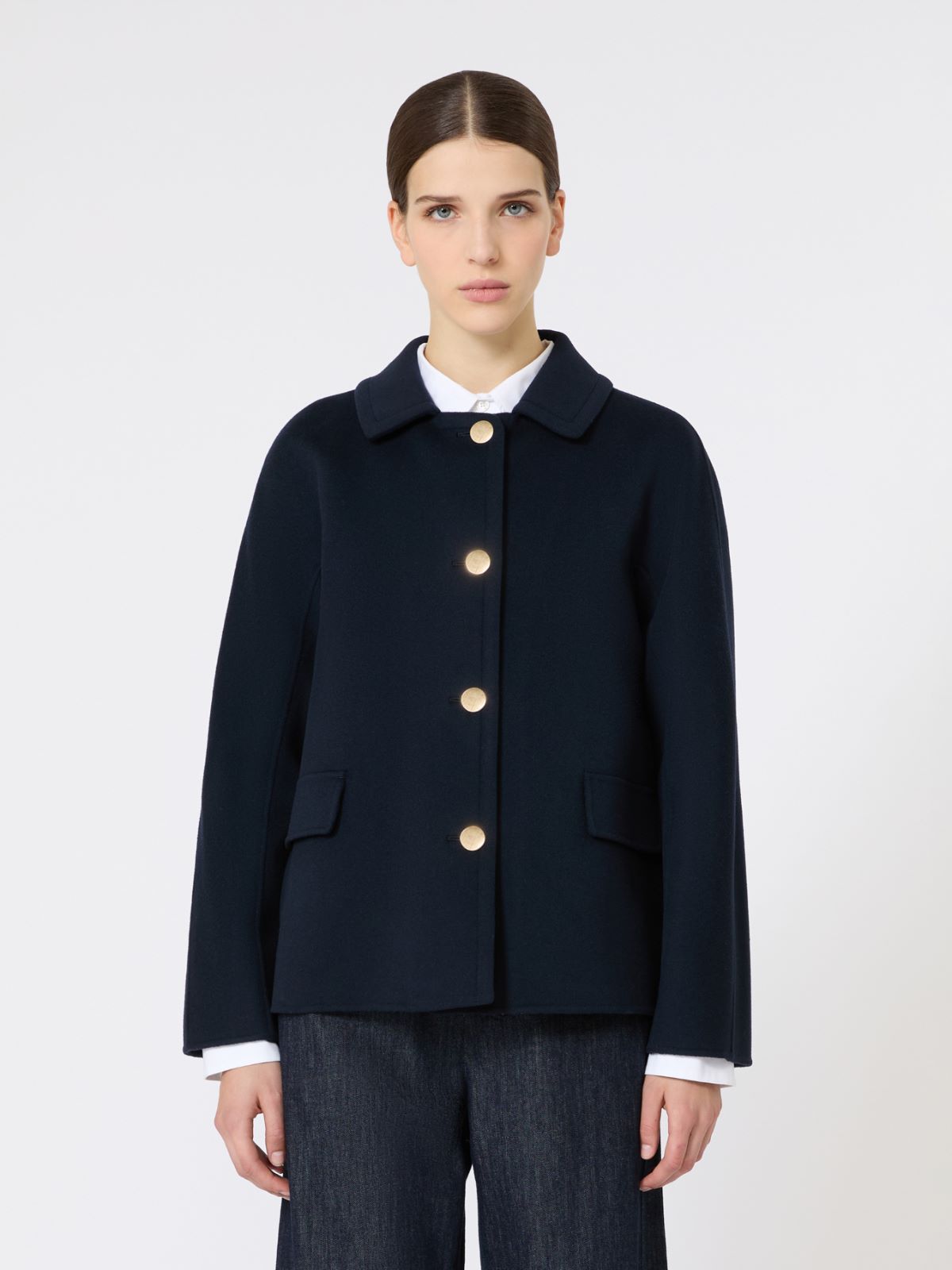 Short wool and cashmere jacket - MIDNIGHTBLUE - Max Mara - 5