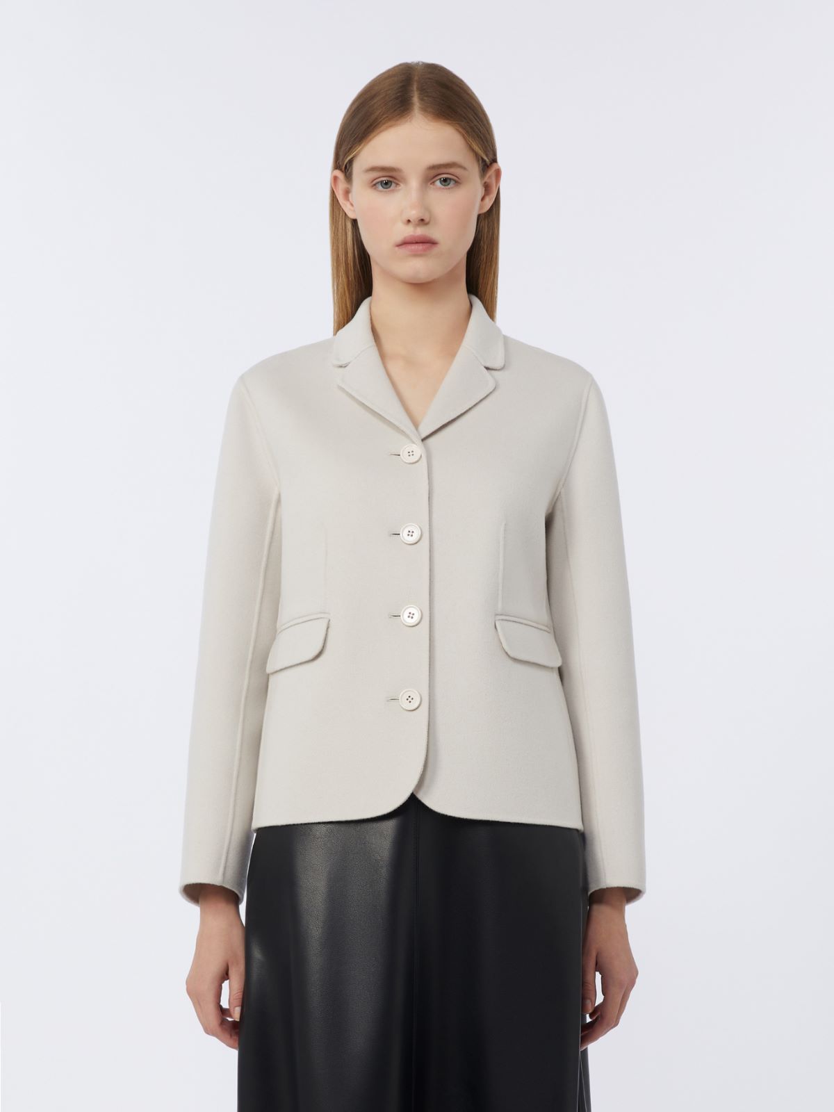 Single-breasted wool jacket - IVORY - Max Mara - 4