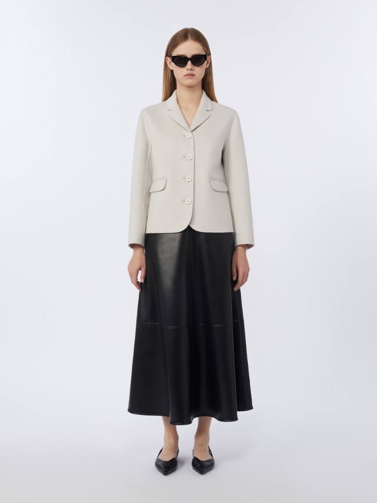 Single-breasted wool jacket - IVORY - Max Mara