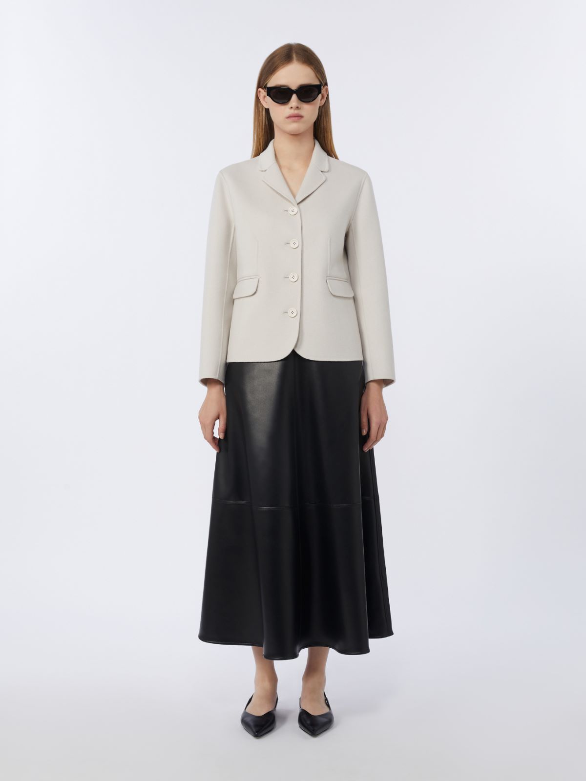 Single-breasted wool jacket - IVORY - Max Mara - 4
