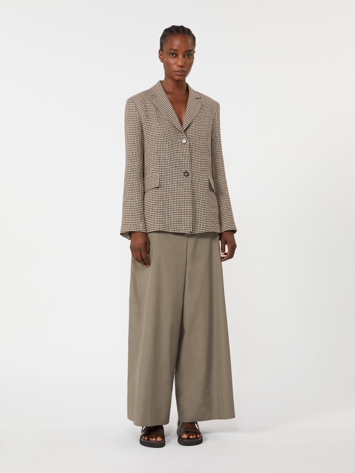 Linen twill jacket - BEIGE