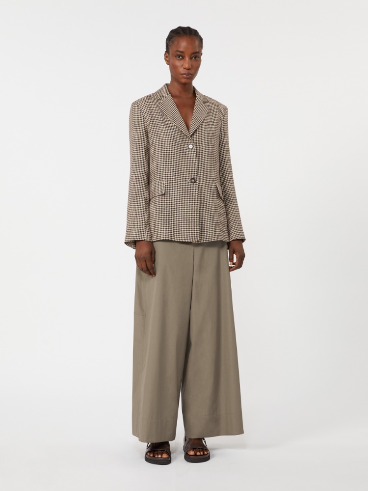Linen twill jacket - BEIGE - 1