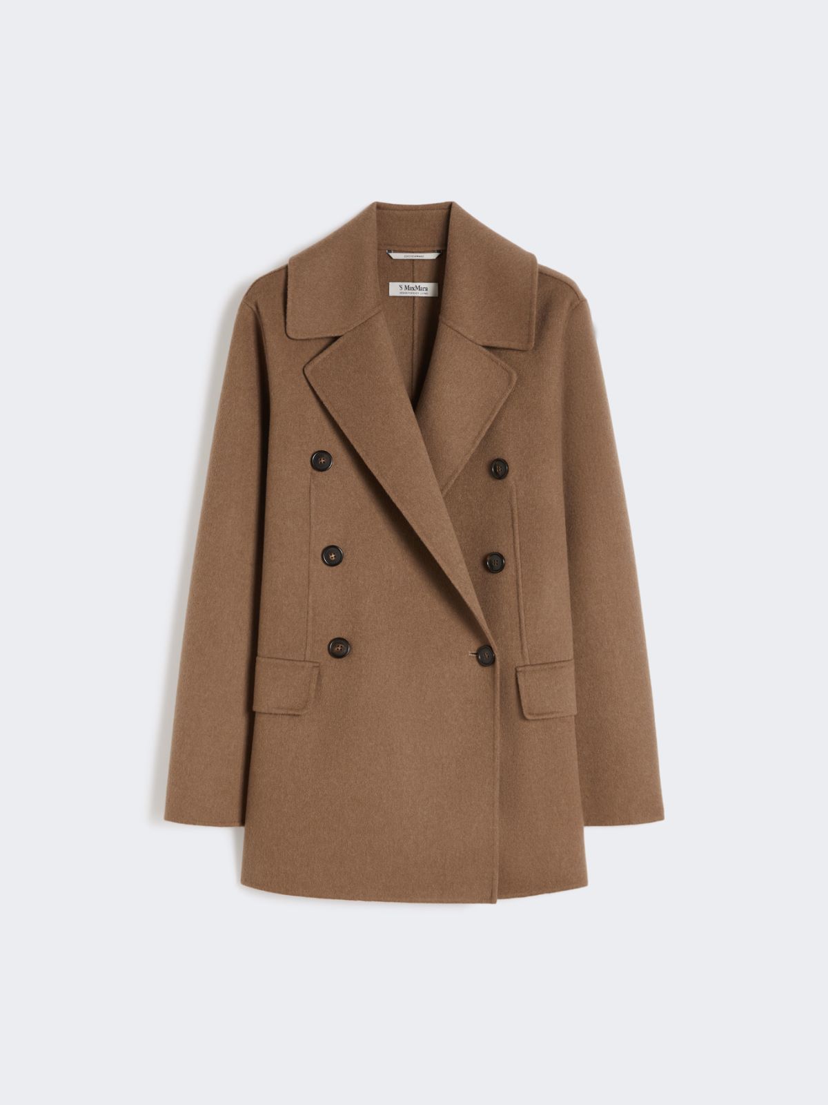 Double-breasted double-faced wool jacket - CAMEL - Max Mara - 8
