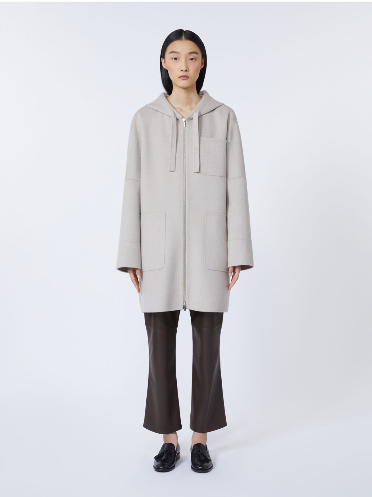 Double-faced wool hooded coat - BEIGE - Max Mara - 4