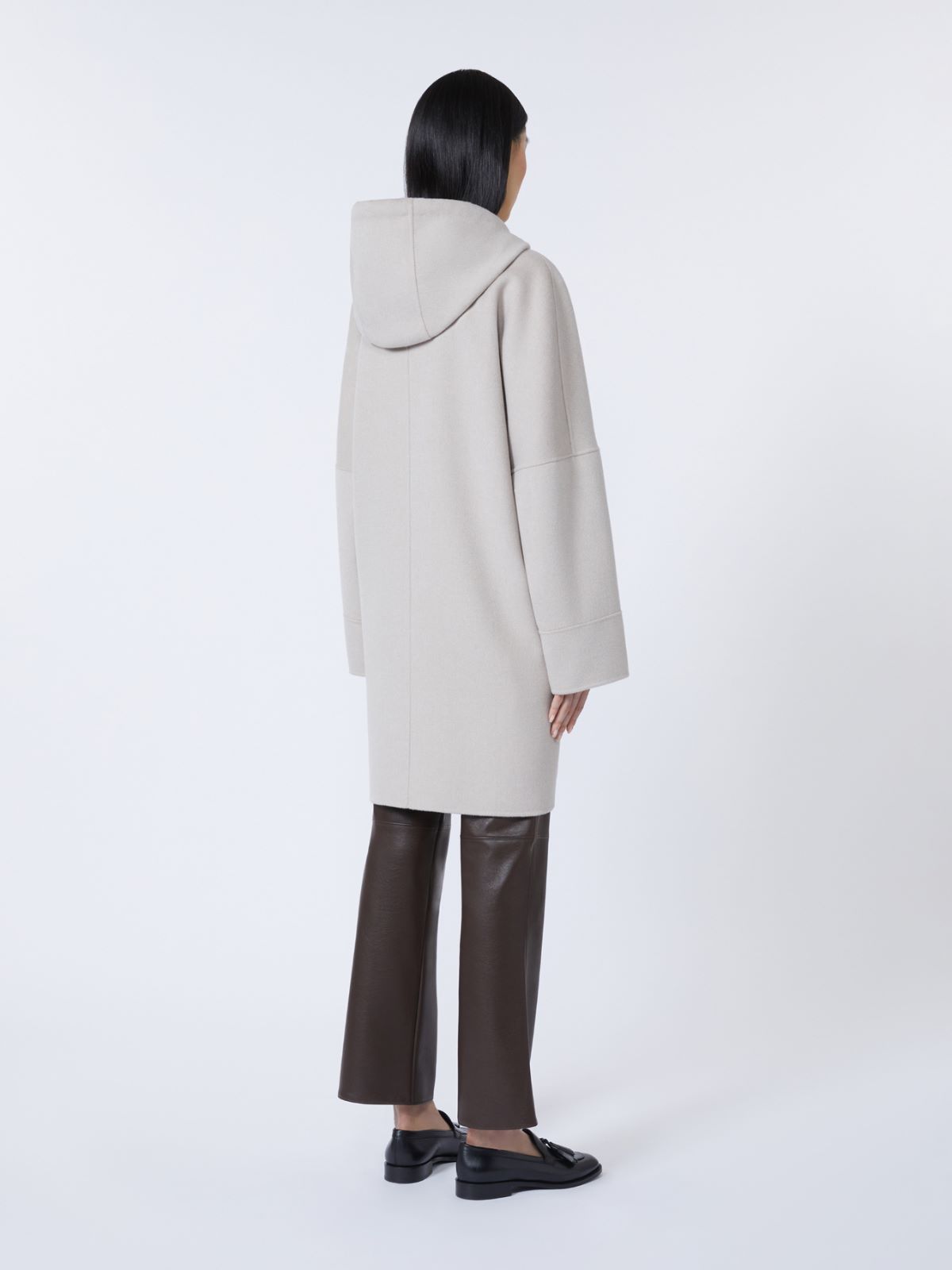 Double-faced wool hooded coat - BEIGE - Max Mara - 4