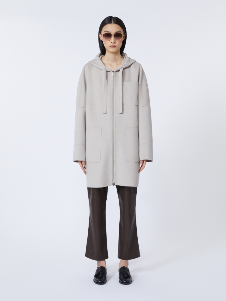 Double-faced wool hooded coat - BEIGE - Max Mara