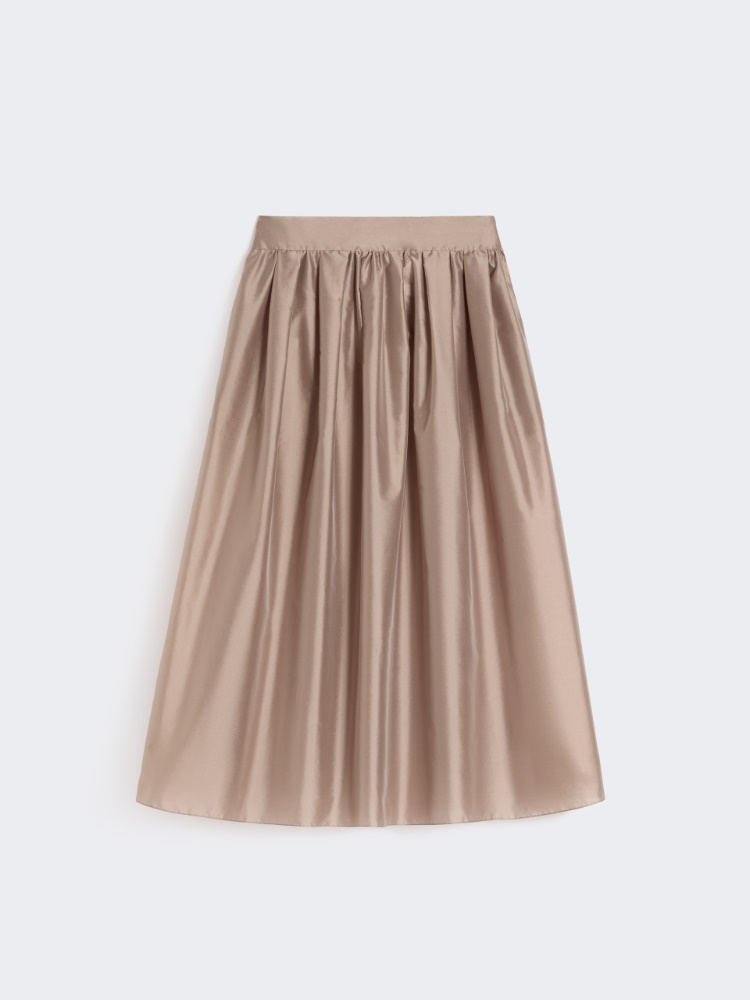 Pleated organza skirt - POWDER