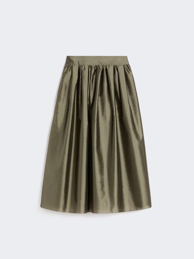 Pleated organza skirt - SAGE GREEN