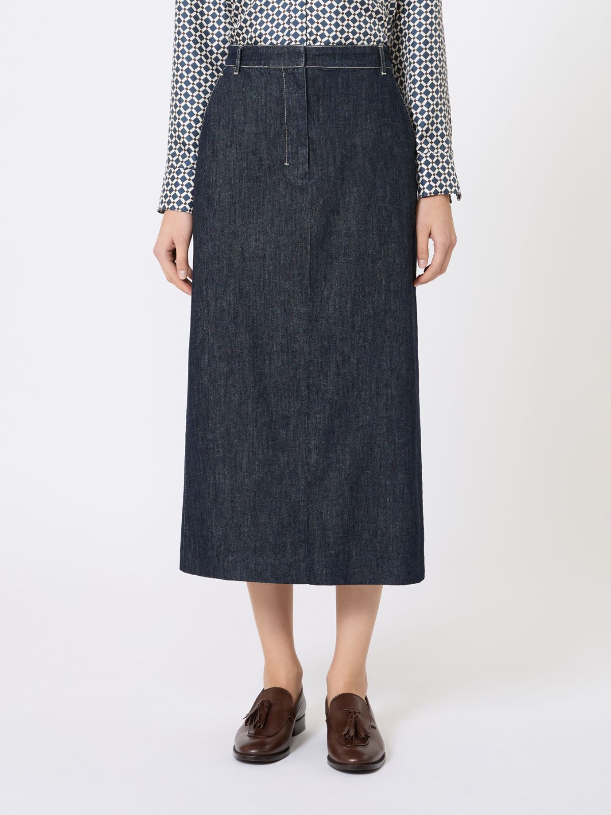 세레나 코튼 스커트 - ULTRAMARINE - Max Mara - 5