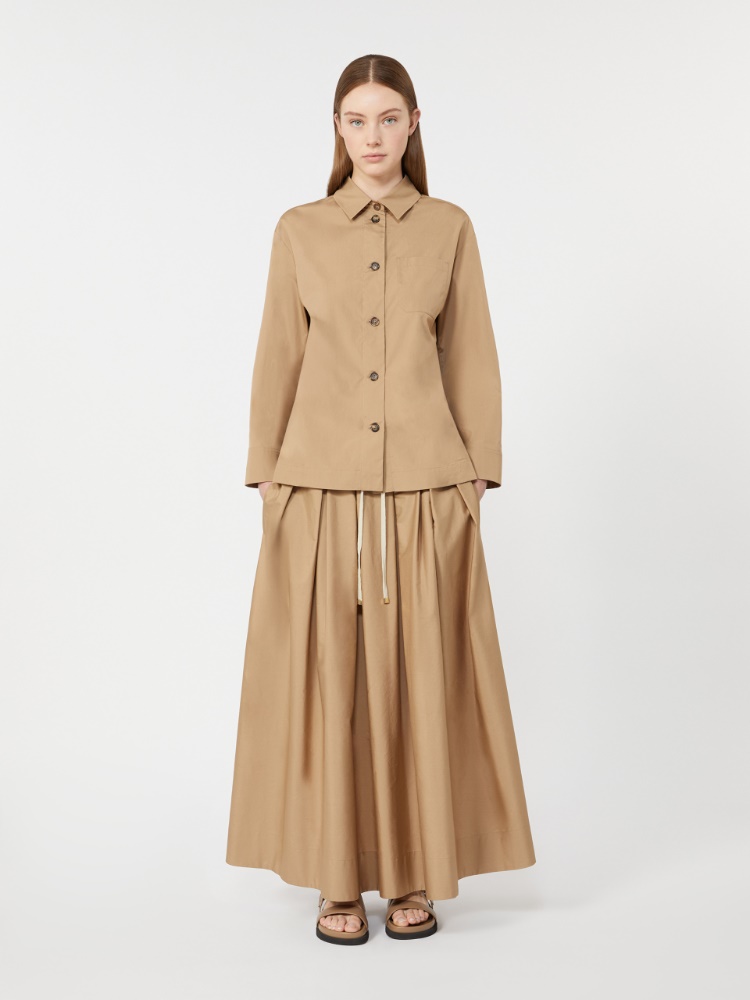 Cotton poplin skirt - DESERT - Max Mara