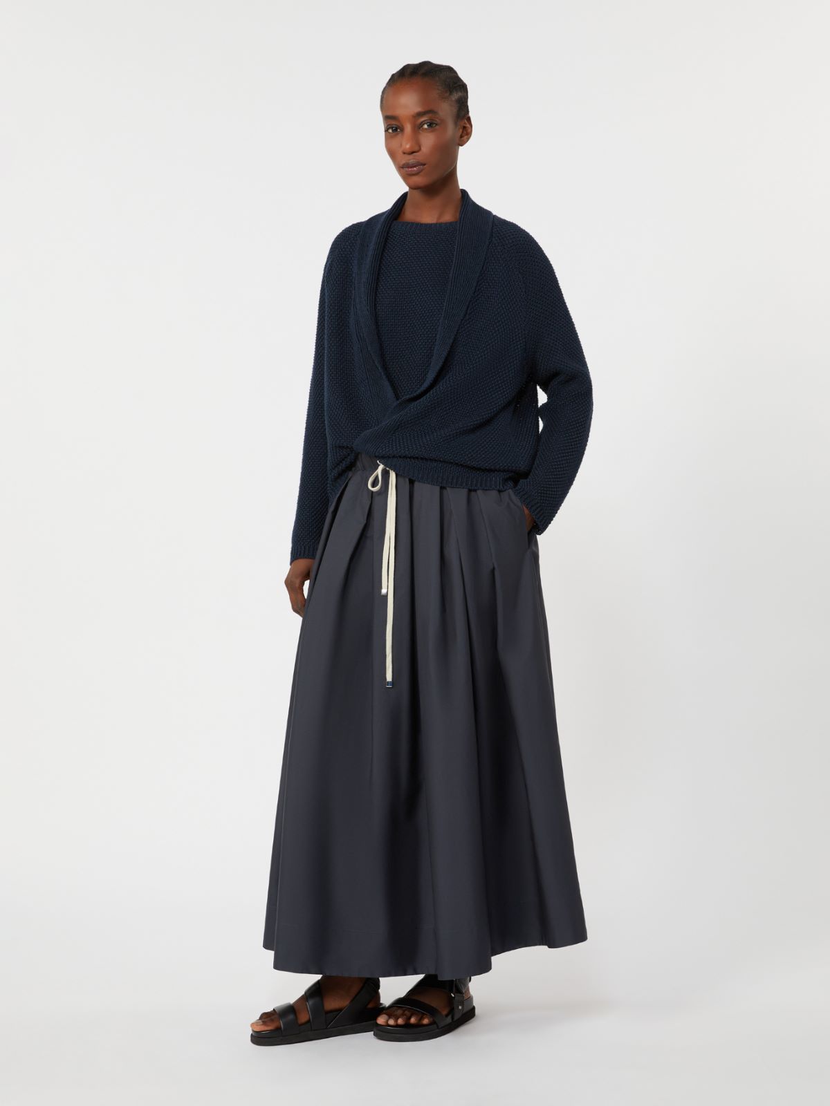 Cotton poplin skirt - ULTRAMARINE - Max Mara - 8