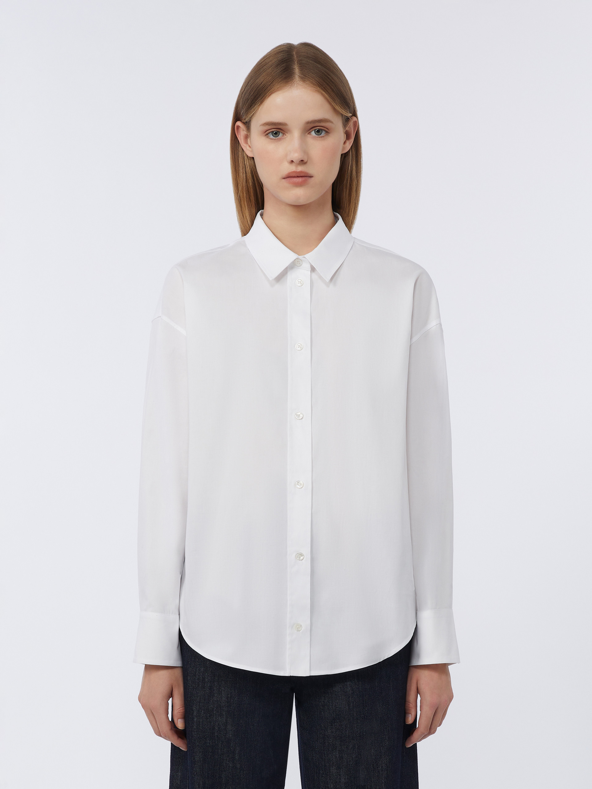 Cotton Oxford shirt - WHITE - Max Mara - 2