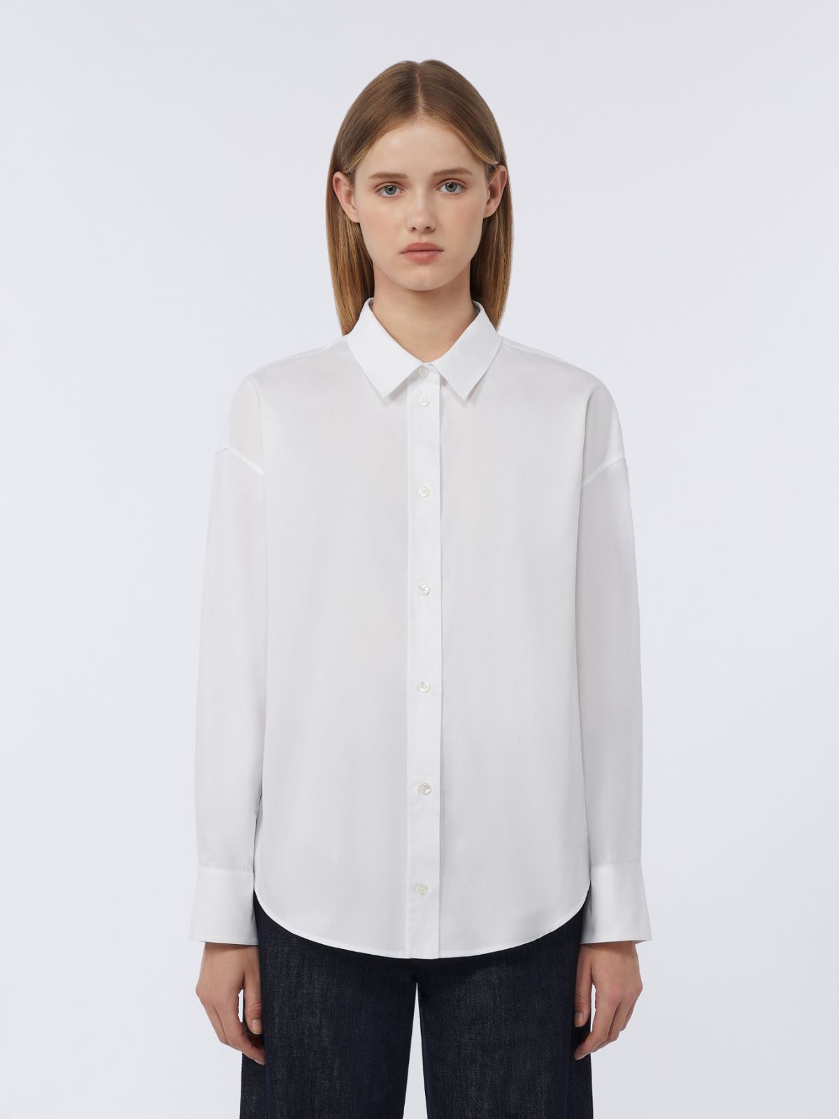 Cotton Oxford shirt - WHITE - Max Mara - 4